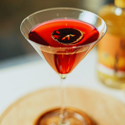 Krugers Dop cocktail, a Manhattan made with La Tierra Agave Reposado, a 100% Karoo agave spirit and South African agave spirit.
